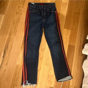 Mother Insider Crop Strep Fray